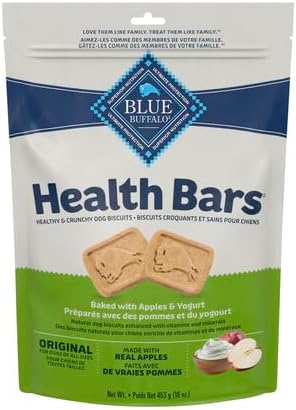Blue Buffalo Health Bars Pumpkin & Cinnamon Dog Biscuits, 16 oz | Oven-Baked, Crunchy Texture, No Chicken By-Product, Corn, Wheat, or Soy