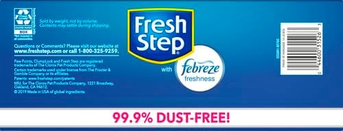 Fresh Step Advanced Odor Shield Clumping Cat Litter with Gain, 18.5 lb, 2Pk | Odor Shield with Ammonia Block Technology, Low Dust, Multi Cat, Compatible with Most Automatic Litter Boxes