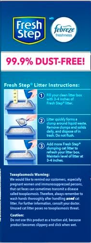 Fresh Step Advanced Odor Shield Clumping Cat Litter with Gain, 18.5 lb, 2Pk | Odor Shield with Ammonia Block Technology, Low Dust, Multi Cat, Compatible with Most Automatic Litter Boxes
