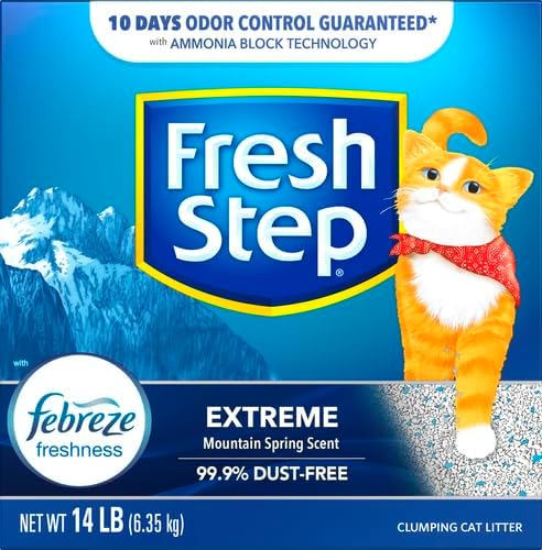 Fresh Step Advanced Odor Shield Clumping Cat Litter with Gain, 18.5 lb, 2Pk | Odor Shield with Ammonia Block Technology, Low Dust, Multi Cat, Compatible with Most Automatic Litter Boxes