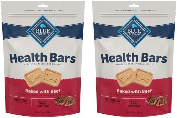 Blue Buffalo Health Bars Pumpkin & Cinnamon Dog Biscuits, 16 oz | Oven-Baked, Crunchy Texture, No Chicken By-Product, Corn, Wheat, or Soy