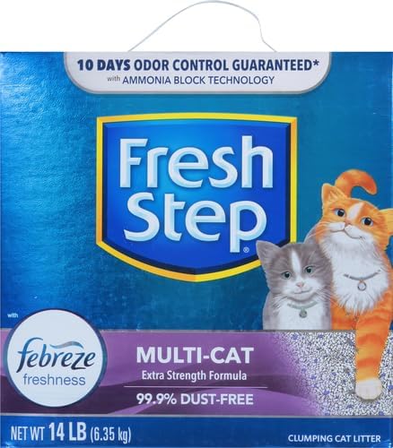 Fresh Step Advanced Odor Shield Clumping Cat Litter with Gain, 18.5 lb, 2Pk | Odor Shield with Ammonia Block Technology, Low Dust, Multi Cat, Compatible with Most Automatic Litter Boxes