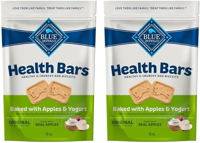 Blue Buffalo Health Bars Pumpkin & Cinnamon Dog Biscuits, 16 oz | Oven-Baked, Crunchy Texture, No Chicken By-Product, Corn, Wheat, or Soy