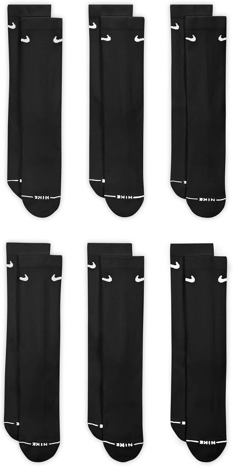 Nike Unisex Adult Everyday Elevated Crew Socks (6-Pack) | Mens and Womens