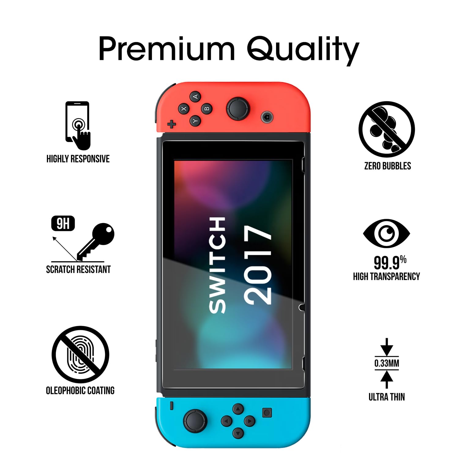 amFilm Auto-Alignment OneTouch for Nintendo Switch 2 Screen Protector 2025 | Tempered Glass Accessories, 30s Install, Bubble Free, Scratch & Drop Resistant, Touch Sensitive, 7.9'' Transparent [2 Pack]
