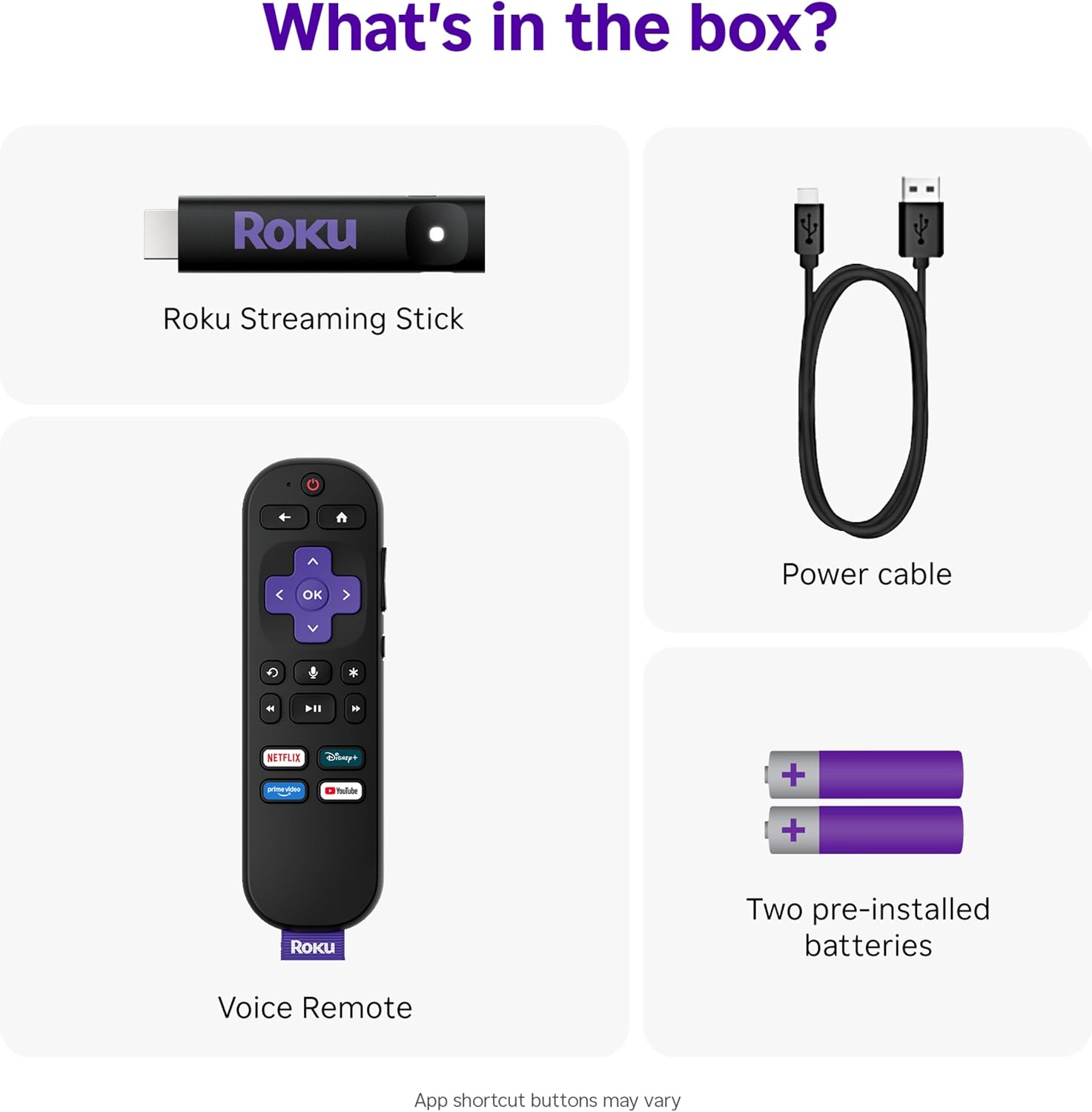 Roku Streaming Stick HD with Voice Remote | Compact 4K Streaming Device for TV with Roku Voice Remote & Long-Range Wi-Fi - Free & Live Local News, Sports