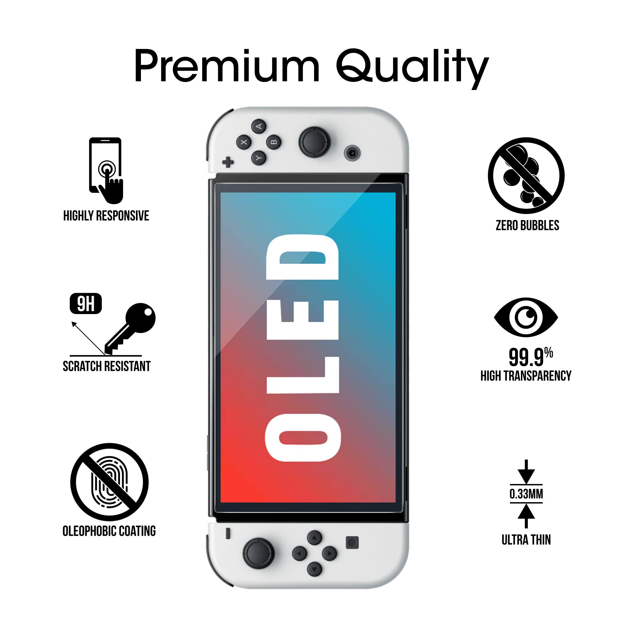 amFilm Auto-Alignment OneTouch for Nintendo Switch 2 Screen Protector 2025 | Tempered Glass Accessories, 30s Install, Bubble Free, Scratch & Drop Resistant, Touch Sensitive, 7.9'' Transparent [2 Pack]