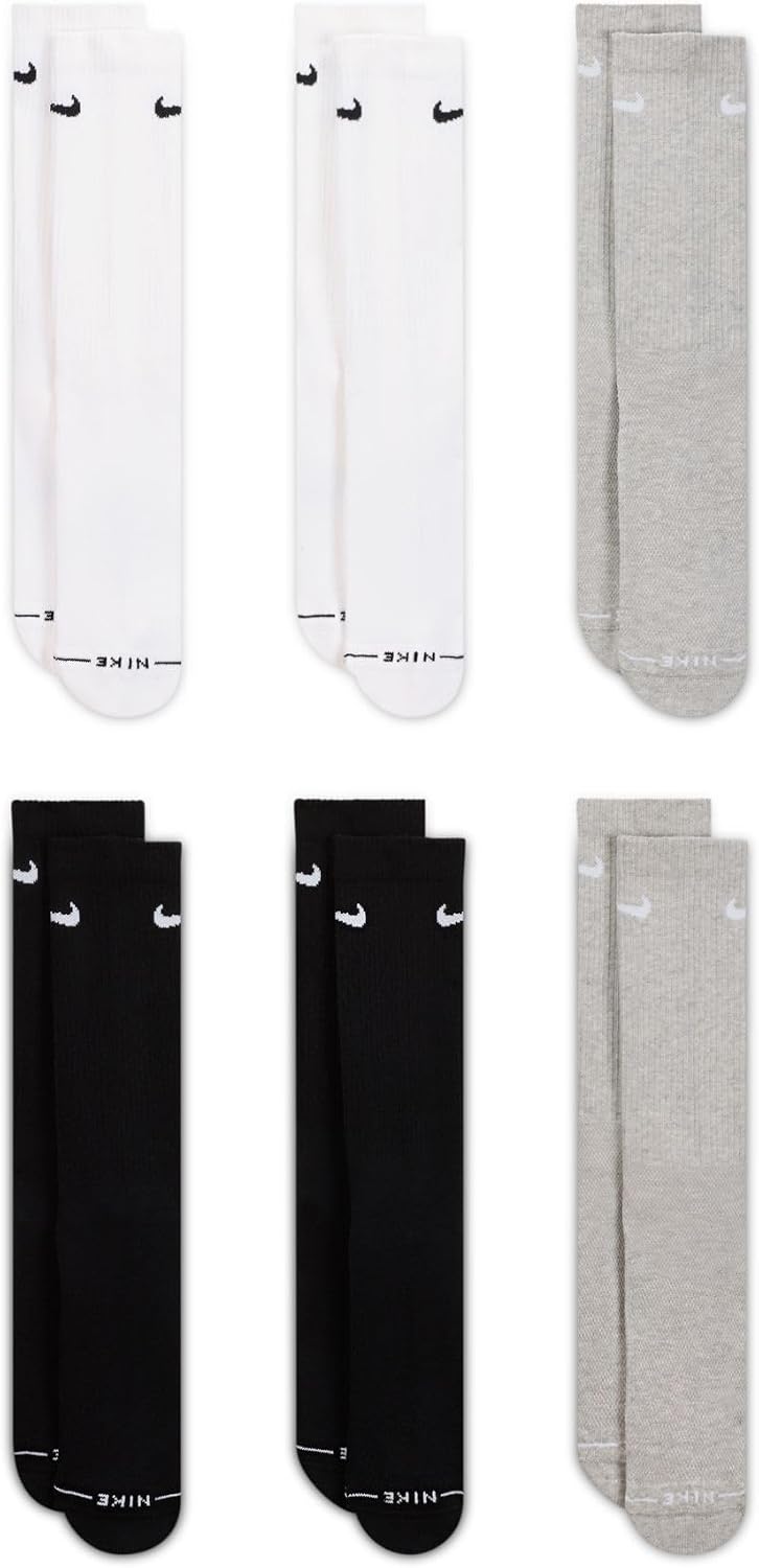Nike Unisex Adult Everyday Elevated Crew Socks (6-Pack) | Mens and Womens