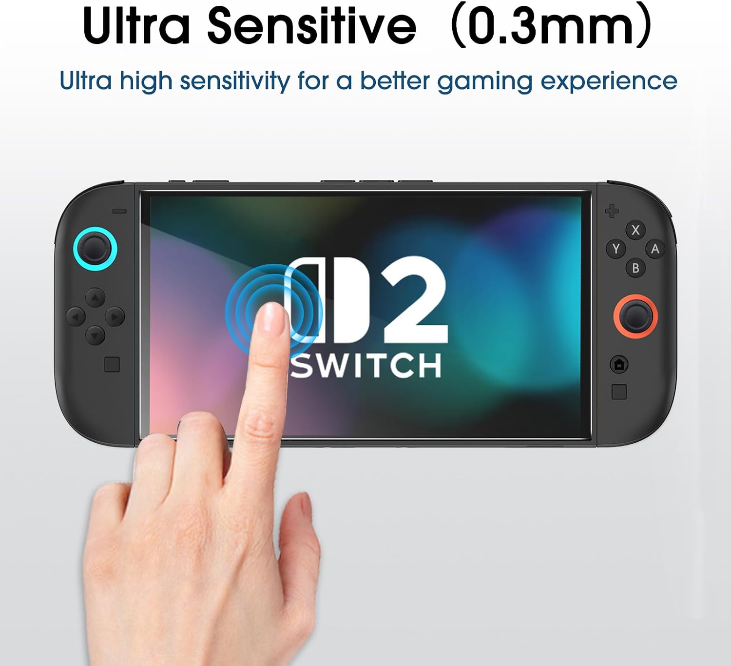 amFilm Auto-Alignment OneTouch for Nintendo Switch 2 Screen Protector 2025 | Tempered Glass Accessories, 30s Install, Bubble Free, Scratch & Drop Resistant, Touch Sensitive, 7.9'' Transparent [2 Pack]