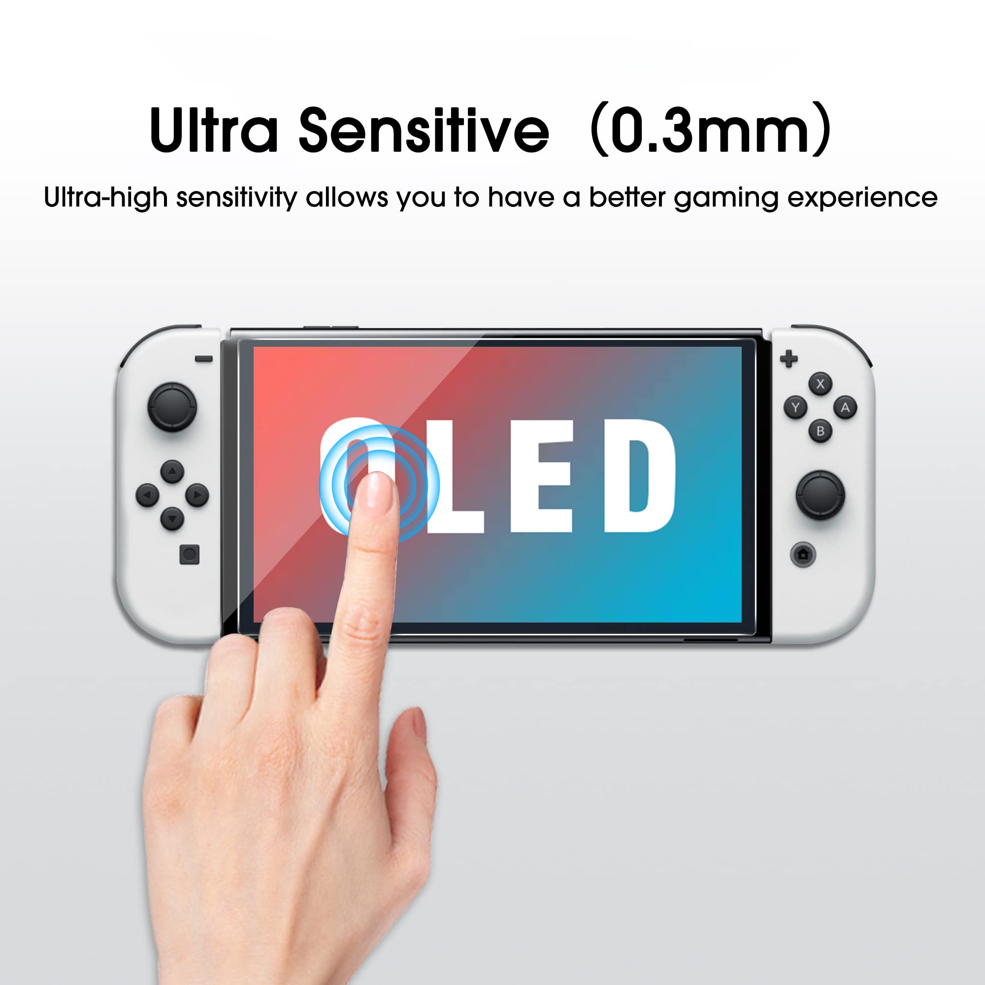 amFilm Auto-Alignment OneTouch for Nintendo Switch 2 Screen Protector 2025 | Tempered Glass Accessories, 30s Install, Bubble Free, Scratch & Drop Resistant, Touch Sensitive, 7.9'' Transparent [2 Pack]