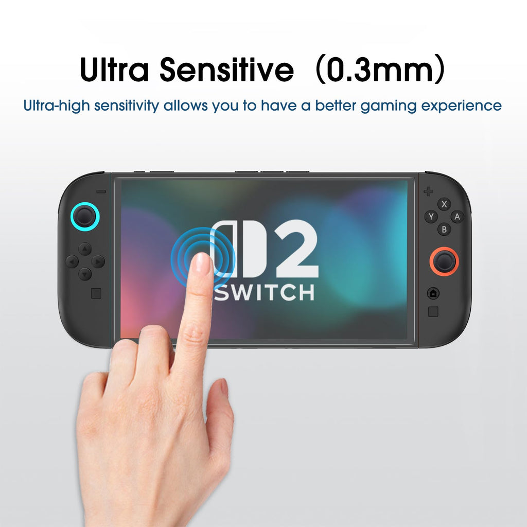 amFilm Auto-Alignment OneTouch for Nintendo Switch 2 Screen Protector 2025 | Tempered Glass Accessories, 30s Install, Bubble Free, Scratch & Drop Resistant, Touch Sensitive, 7.9'' Transparent [2 Pack]