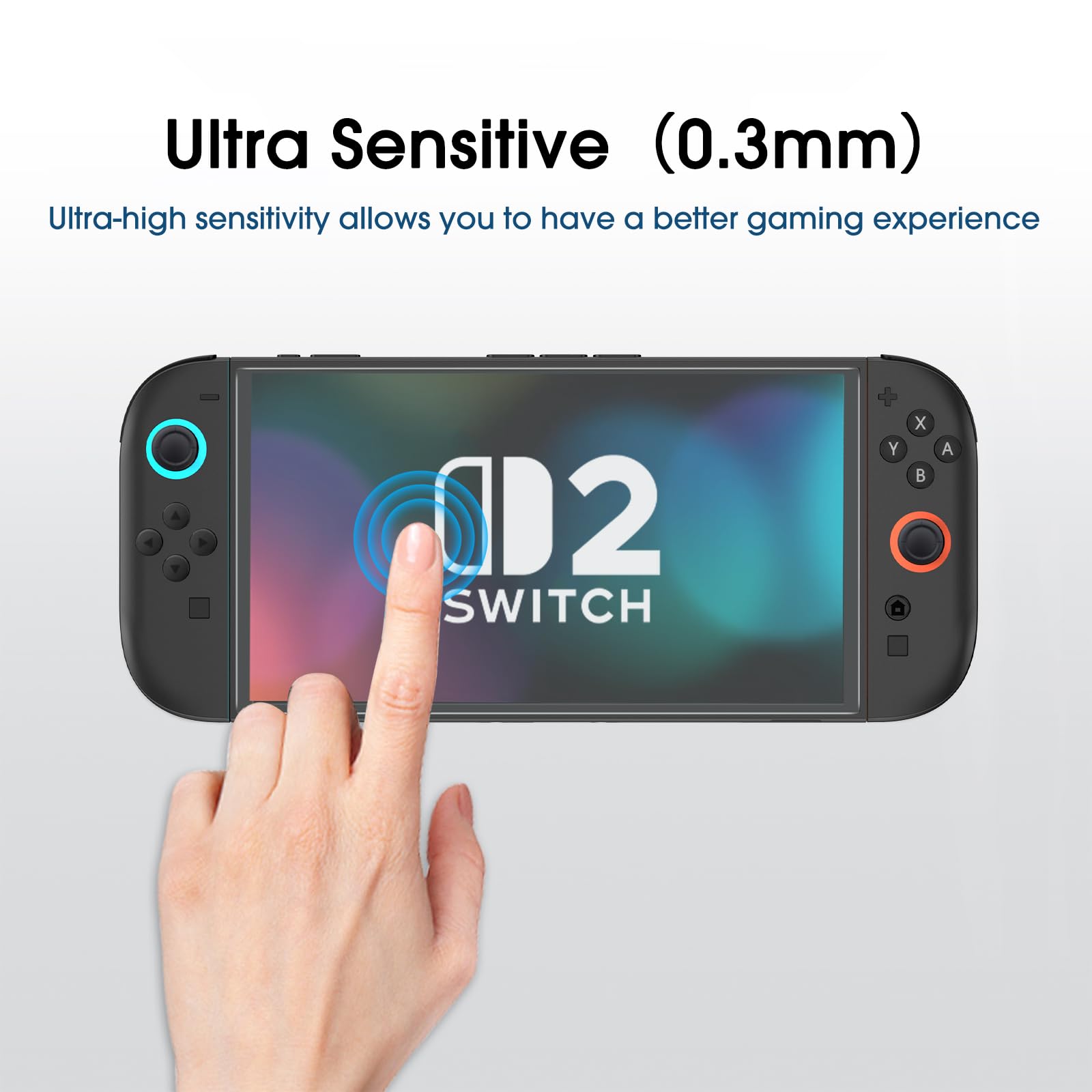 amFilm Auto-Alignment OneTouch for Nintendo Switch 2 Screen Protector 2025 | Tempered Glass Accessories, 30s Install, Bubble Free, Scratch & Drop Resistant, Touch Sensitive, 7.9'' Transparent [2 Pack]