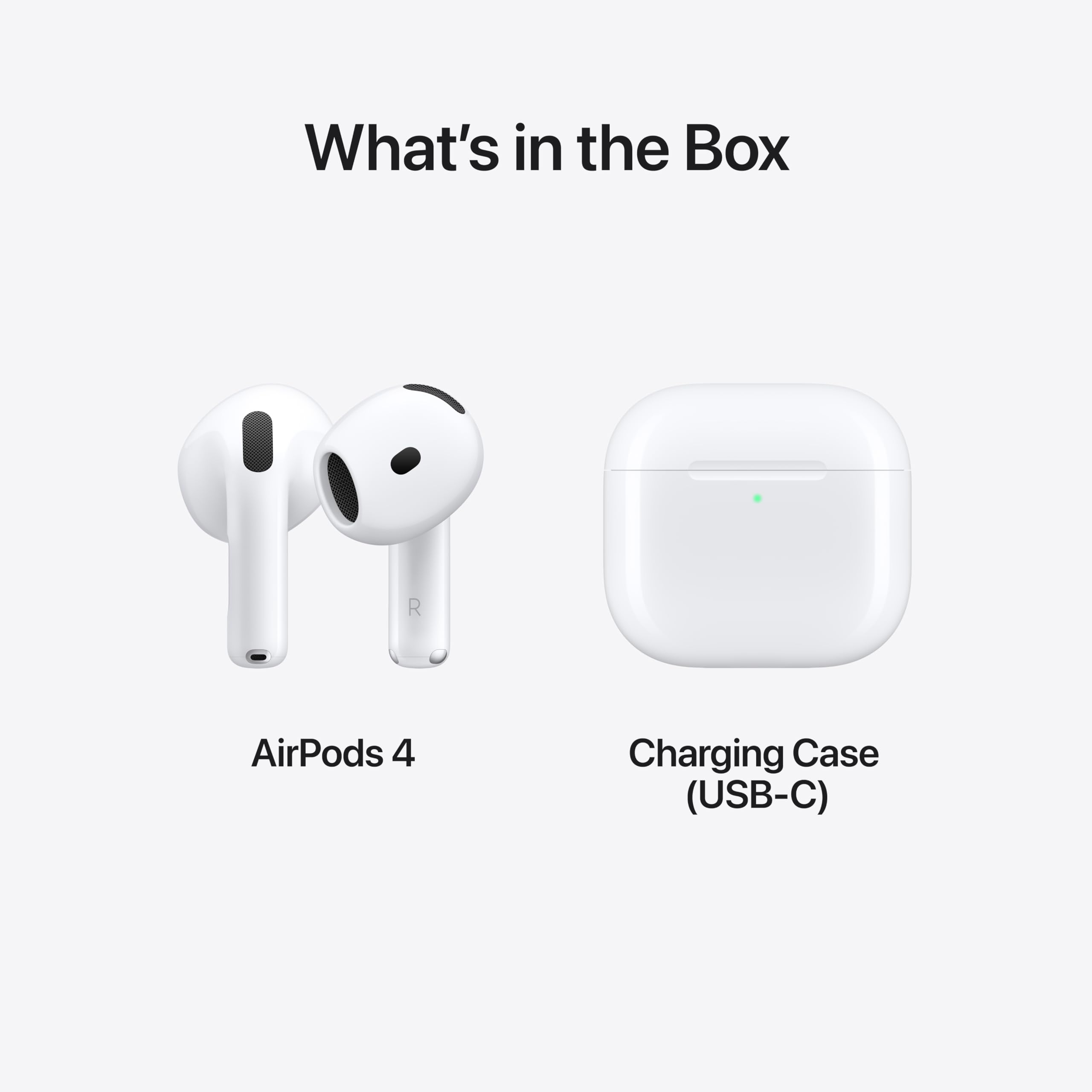 Apple AirPods 4 Wireless Earbuds, Bluetooth Headphones, with Active Noise Cancellation, Adaptive, Transparency Mode, Personalized Spatial Audio, USB-C Charging Case, Wireless Charging, H2 Chip