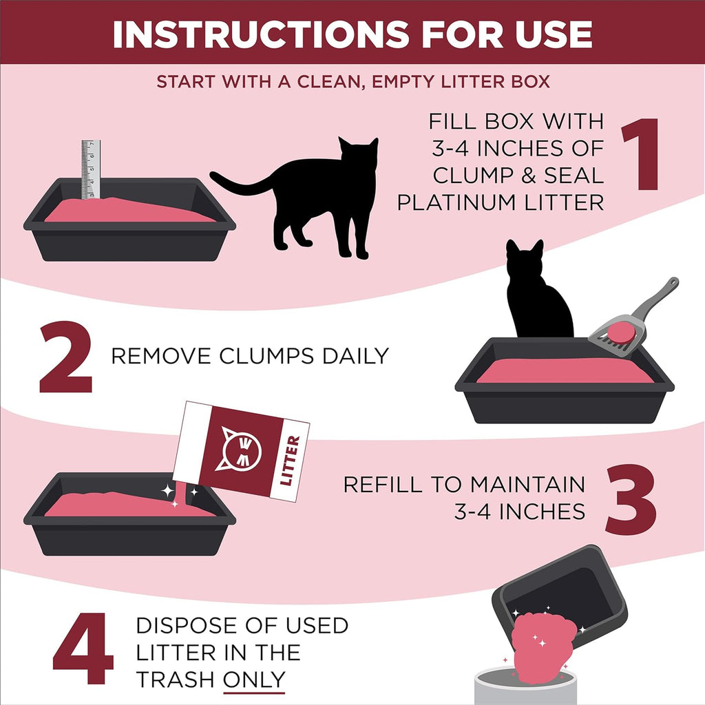 ARM & Hammer Clump & Seal Platinum Clumping Cat Litter, Online Only, 18 Lbs | Clumping Litter, Rock-Hard Clumps, Baking Soda Odor Eliminators, 14-Day Odor Control