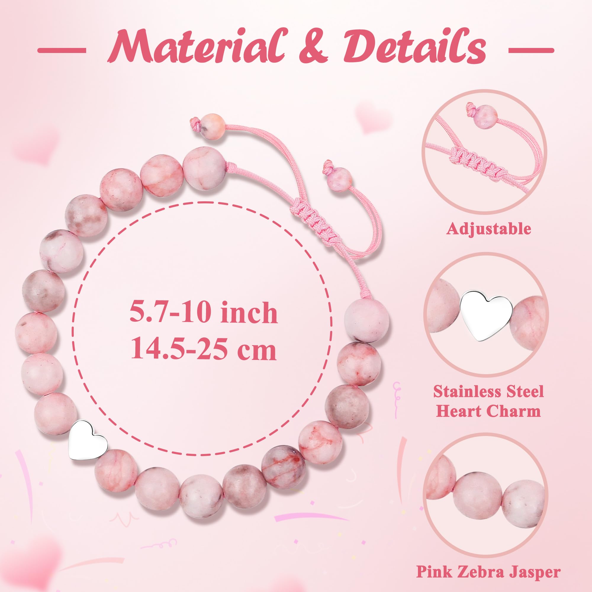 Sereney Birthday Gifts for Girls, 1-16 Year Old Girl Birthday Bracelet Gift | Adjustable Cross Pearl Beaded Bracelet, Happy Birthday Gifts for Daughter Granddaughter Niece, Handmade Link for Happy Bday