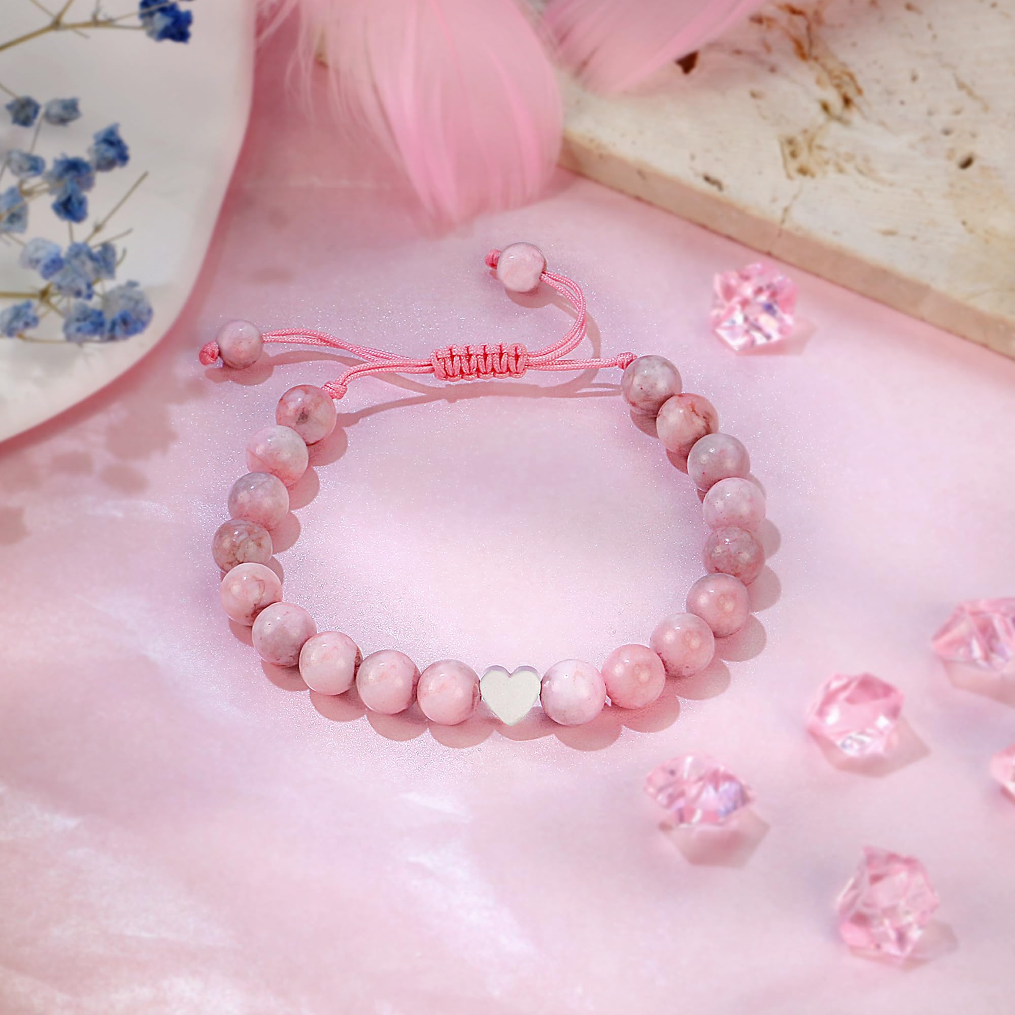 Sereney Birthday Gifts for Girls, 1-16 Year Old Girl Birthday Bracelet Gift | Adjustable Cross Pearl Beaded Bracelet, Happy Birthday Gifts for Daughter Granddaughter Niece, Handmade Link for Happy Bday