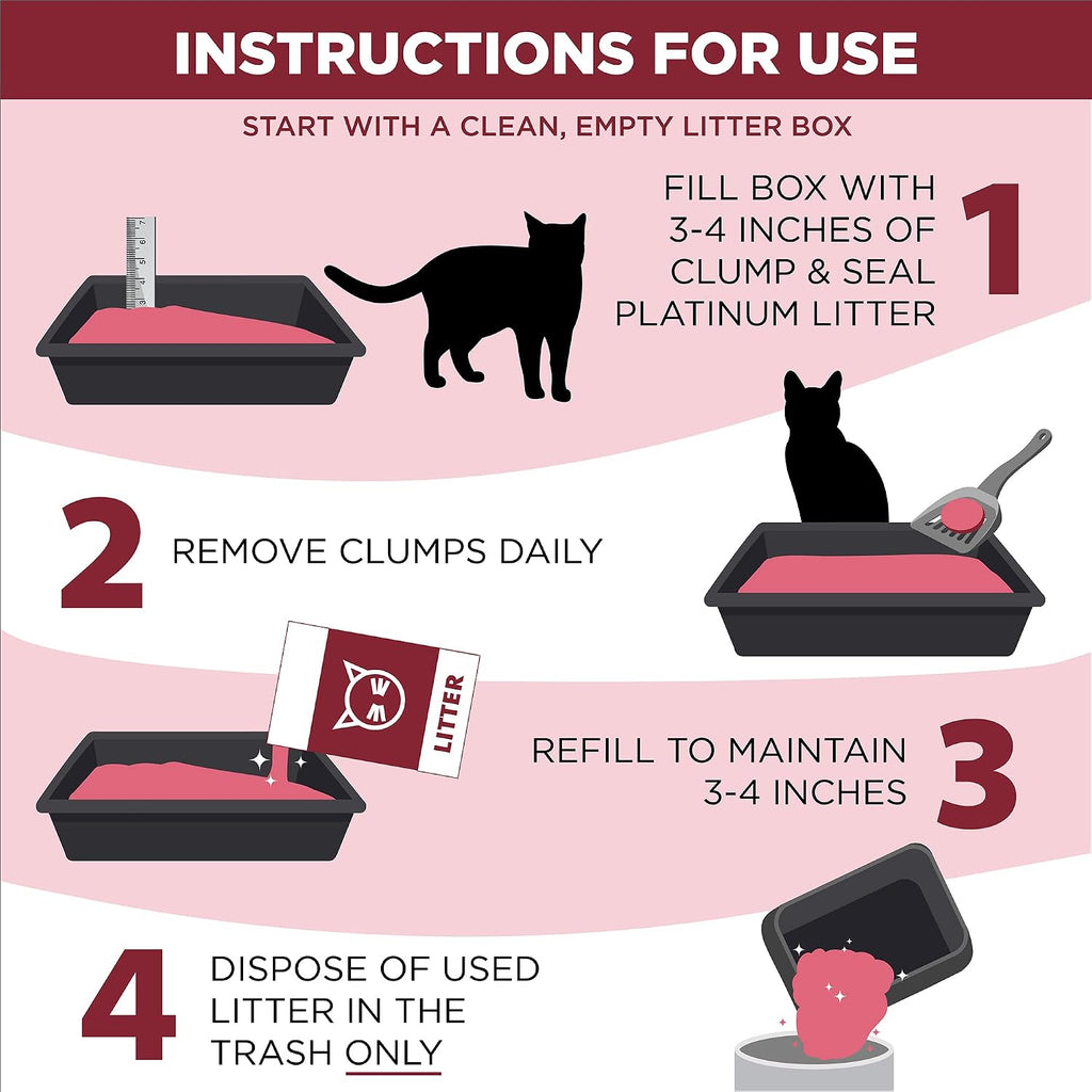 ARM & Hammer Clump & Seal Platinum Clumping Cat Litter, Online Only, 18 Lbs | Clumping Litter, Rock-Hard Clumps, Baking Soda Odor Eliminators, 14-Day Odor Control