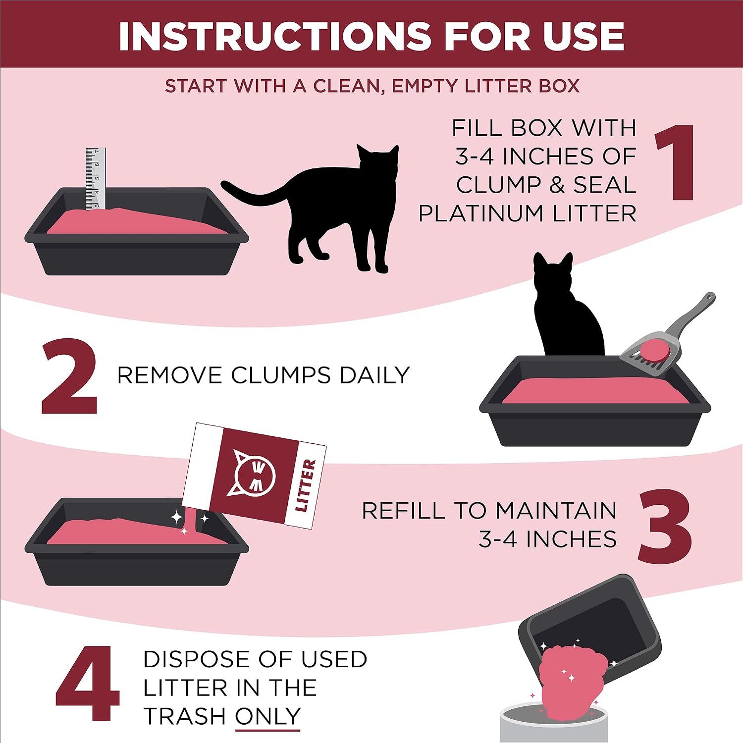 ARM & Hammer Clump & Seal Platinum Clumping Cat Litter, Online Only, 18 Lbs | Clumping Litter, Rock-Hard Clumps, Baking Soda Odor Eliminators, 14-Day Odor Control