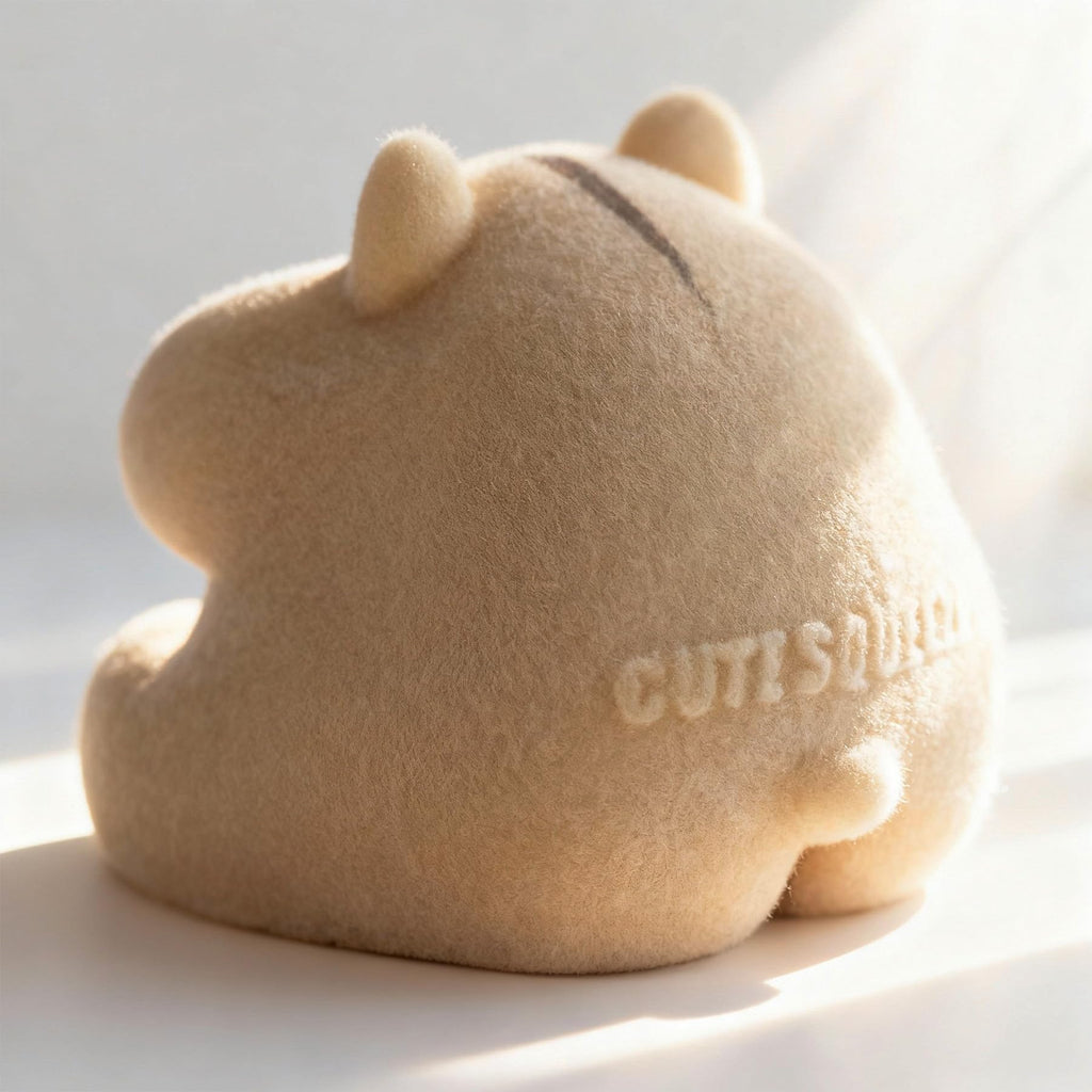 Handmade Taba Squishy Hamster Toy, Cute Squishy Stress Relief Fidget Toy | CUTE SQUEEZE Soft Non-toxic Silicone Butter Cheese Dumpling Squishy, Fuzzy Animal Sensory Toys for Kids Adults, Pink