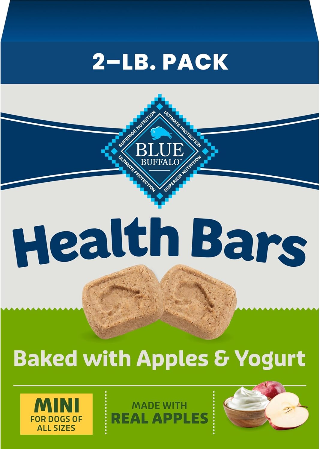 Blue Buffalo Health Bars Pumpkin & Cinnamon Dog Biscuits, 16 oz | Oven-Baked, Crunchy Texture, No Chicken By-Product, Corn, Wheat, or Soy