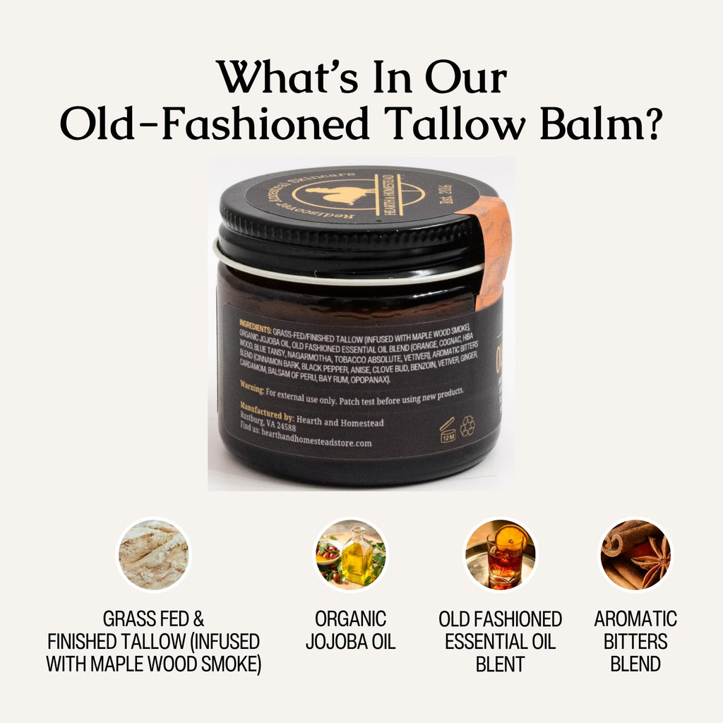 Hearth & Homestead Whipped Beef Tallow for Skin & Face, Unscented, 1.3oz | 100% Grass Fed & Finished, Eczema Cream & Body Butter, Only Organic Ingredients, For Skin & Face