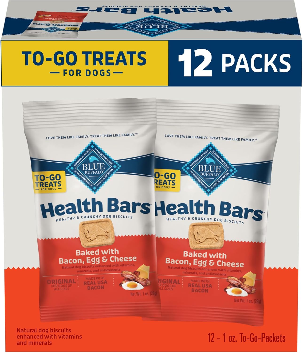 Blue Buffalo Health Bars Pumpkin & Cinnamon Dog Biscuits, 16 oz | Oven-Baked, Crunchy Texture, No Chicken By-Product, Corn, Wheat, or Soy