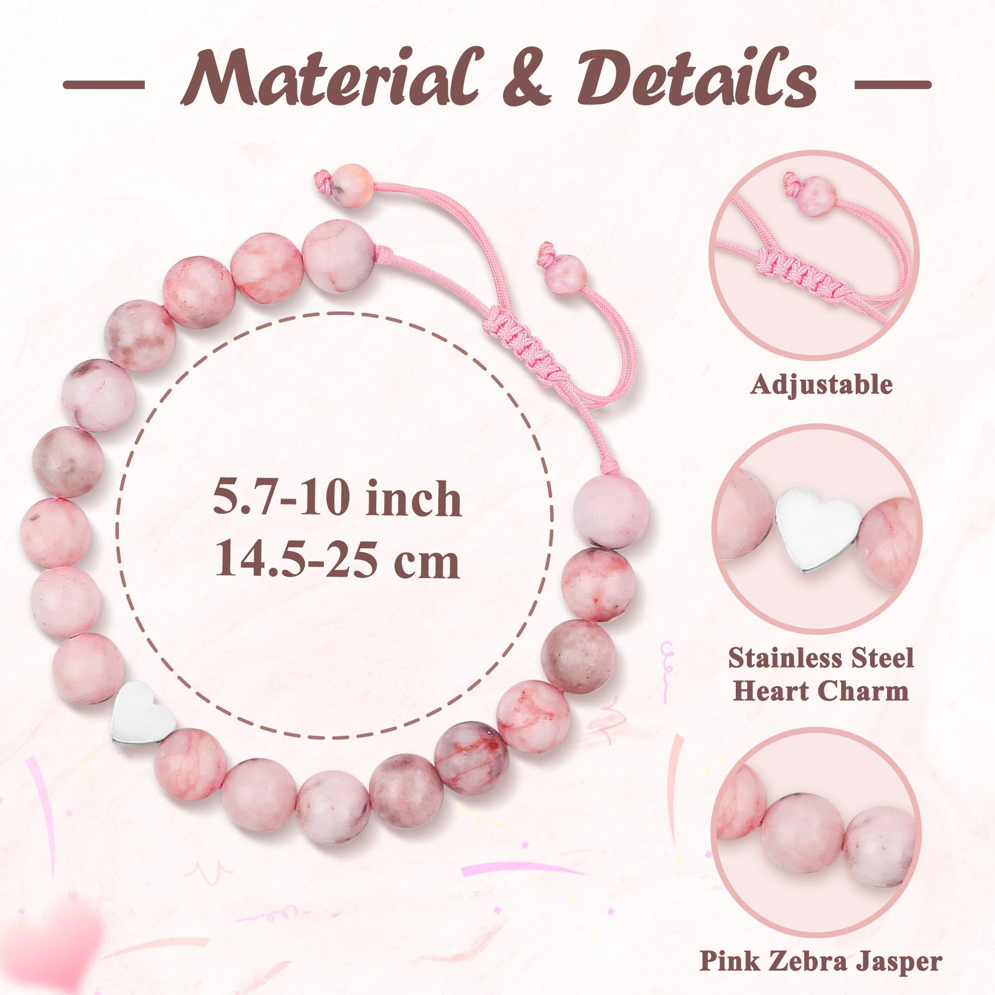 Sereney Birthday Gifts for Girls, 1-16 Year Old Girl Birthday Bracelet Gift | Adjustable Cross Pearl Beaded Bracelet, Happy Birthday Gifts for Daughter Granddaughter Niece, Handmade Link for Happy Bday