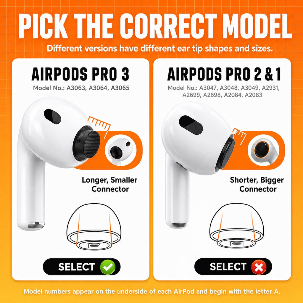 Inesore 4 Pairs Replacement Ear Tips for AirPods Pro 2nd/1st (Dark red) | with Noise Reduction Hole & Built-in dust Guard Screen,Silicone,with Portable Storage Box & Cleaner Pen,4 Size (XS/S/M/L)