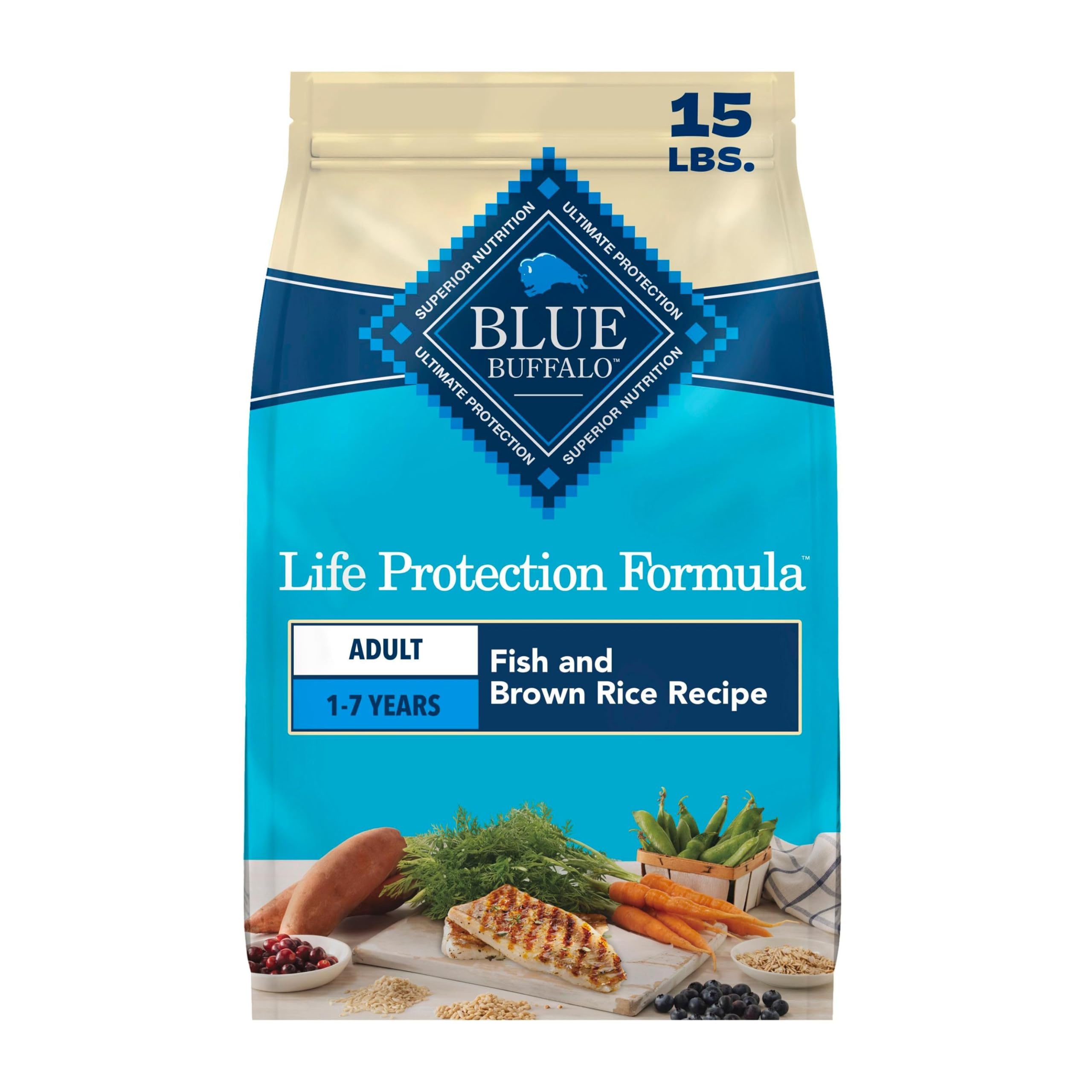 Blue Buffalo Life Protection Formula Chicken Adult Dry Dog Food, 5 lb | Real Chicken #1 Ingredient, Supports Immunity with Antioxidant-Rich LifeSource Bits, Promotes Healthy Muscle Development