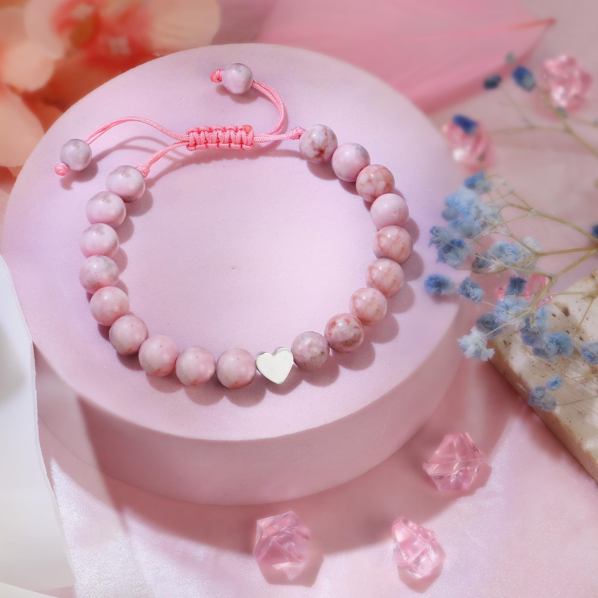 Sereney Birthday Gifts for Girls, 1-16 Year Old Girl Birthday Bracelet Gift | Adjustable Cross Pearl Beaded Bracelet, Happy Birthday Gifts for Daughter Granddaughter Niece, Handmade Link for Happy Bday