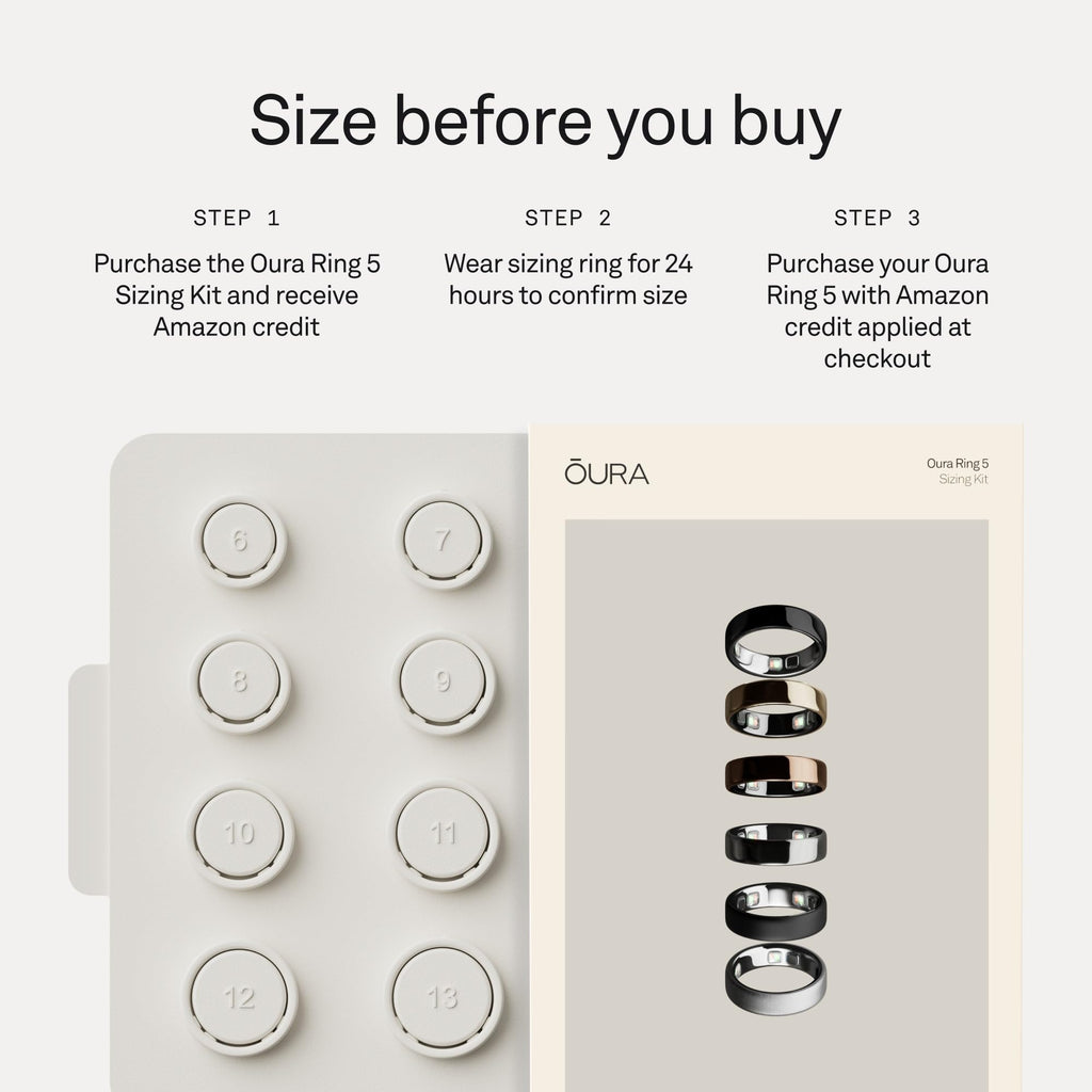 Oura Ring 5 Sizing Kit - Size Before You Buy Oura Ring 5 | Unique Sizing, Not Standard Ring Sizing - Receive Amazon Credit for Oura Ring 5 Purchase