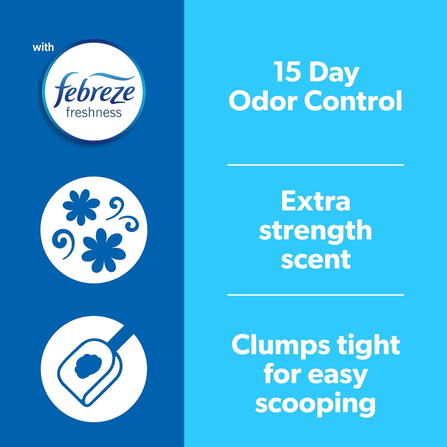 Fresh Step Advanced Odor Shield Clumping Cat Litter with Gain, 18.5 lb, 2Pk | Odor Shield with Ammonia Block Technology, Low Dust, Multi Cat, Compatible with Most Automatic Litter Boxes