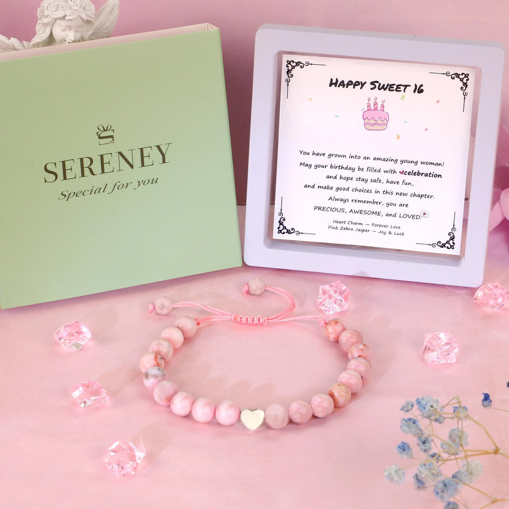 Sereney Birthday Gifts for Girls, 1-16 Year Old Girl Birthday Bracelet Gift | Adjustable Cross Pearl Beaded Bracelet, Happy Birthday Gifts for Daughter Granddaughter Niece, Handmade Link for Happy Bday