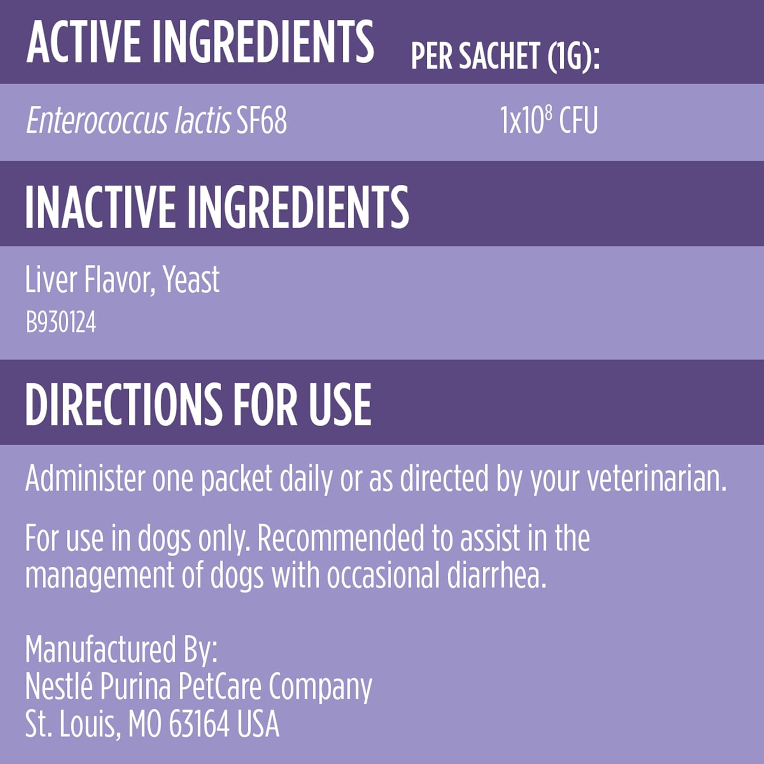 Purina Pro Plan Veterinary Supplements FortiFlora Probiotic Powder for Dogs, Daily Support for Digestive and Immune Health and Occasional Diarrhea