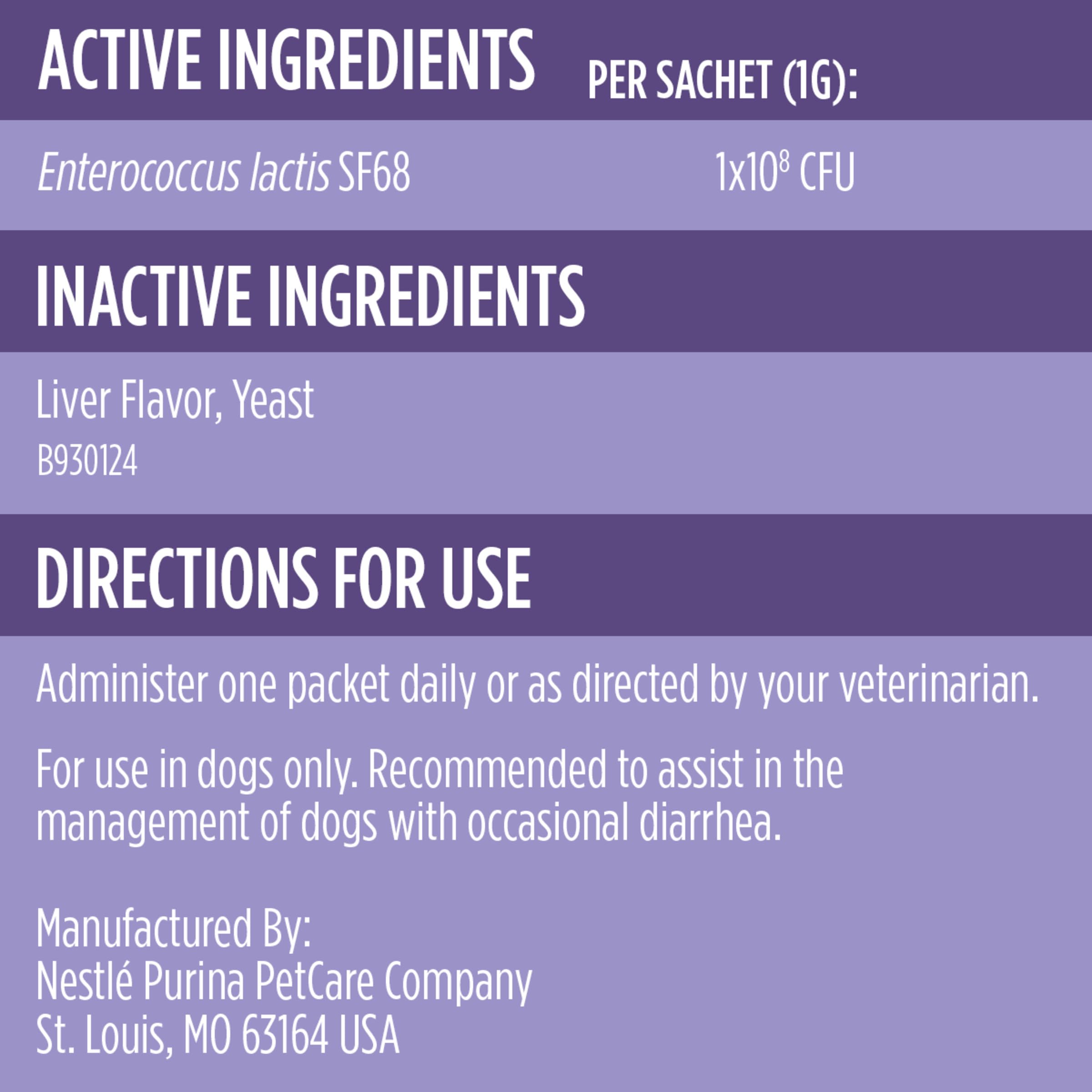 Purina Pro Plan Veterinary Supplements FortiFlora Probiotic Powder for Dogs, Daily Support for Digestive and Immune Health and Occasional Diarrhea