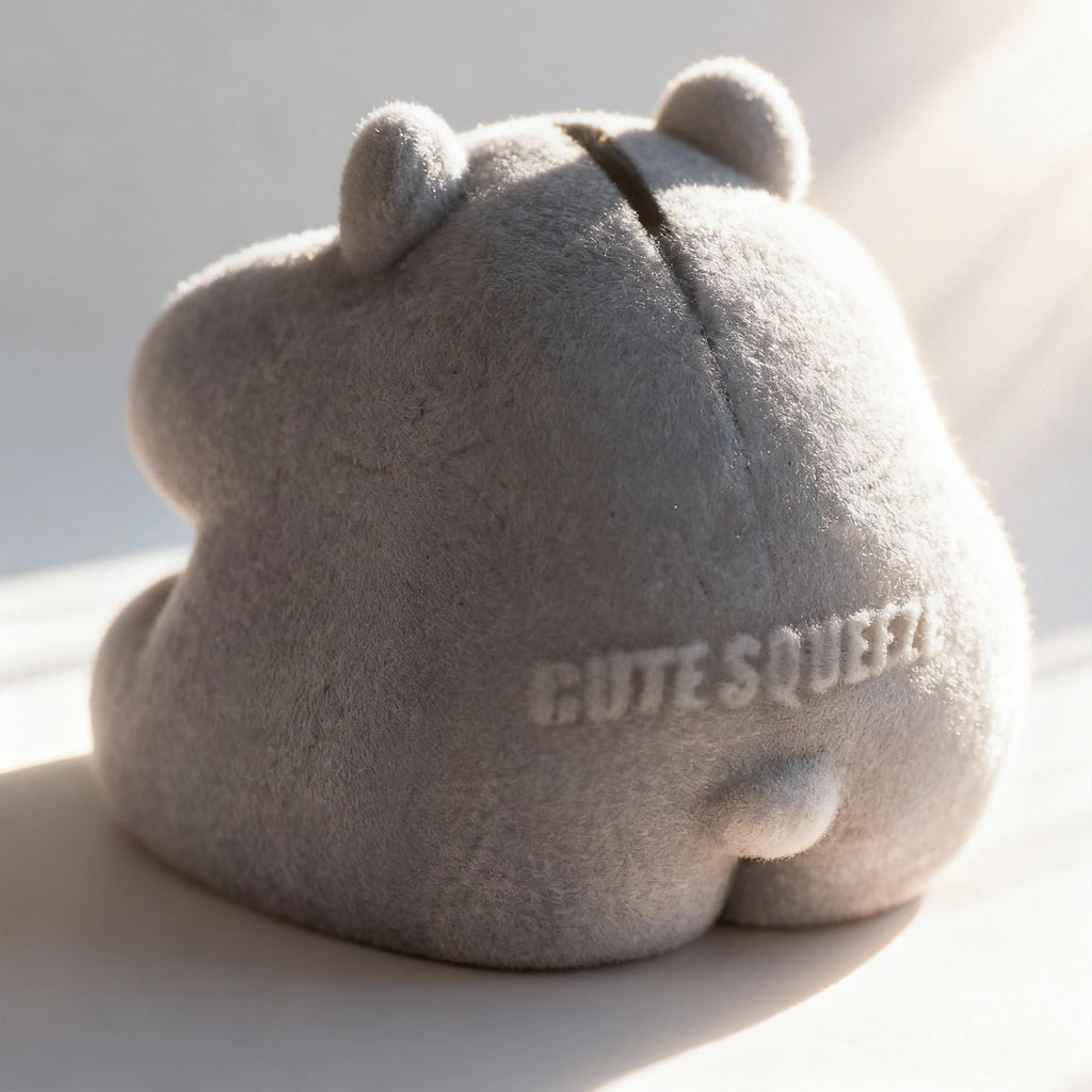 Handmade Taba Squishy Hamster Toy, Cute Squishy Stress Relief Fidget Toy | CUTE SQUEEZE Soft Non-toxic Silicone Butter Cheese Dumpling Squishy, Fuzzy Animal Sensory Toys for Kids Adults, Pink