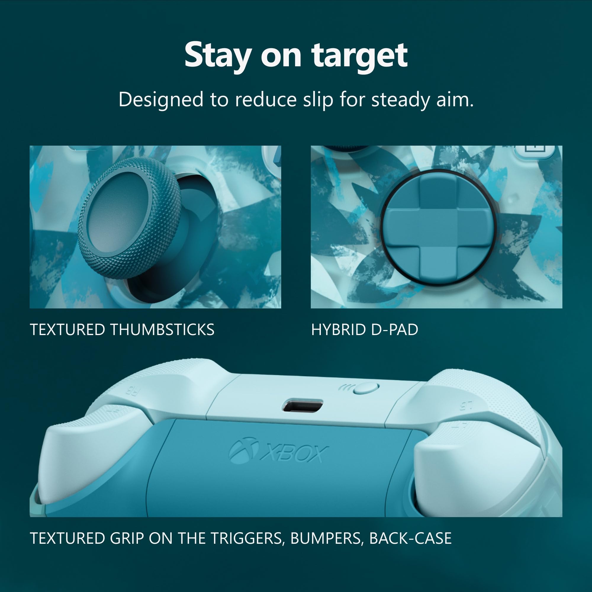XBOX Wireless Gaming Controller | Shock Blue | Consoles, PCs, TVs, mobile, and more | Textured Grip | Wireless, Bluetooth, USB-C Connectivity