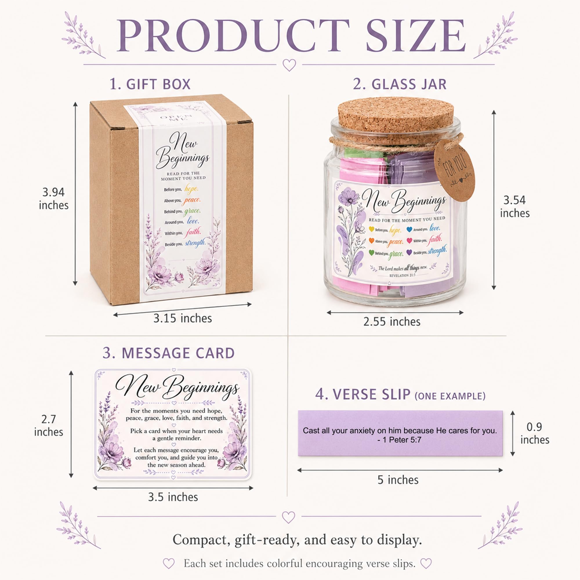 Bible Verses Jar for Daughter – Daughter Gifts From Mom, Graduation Gifts for Daughters, 92 Bible Verses Folded by hand, Christian Gift for Women