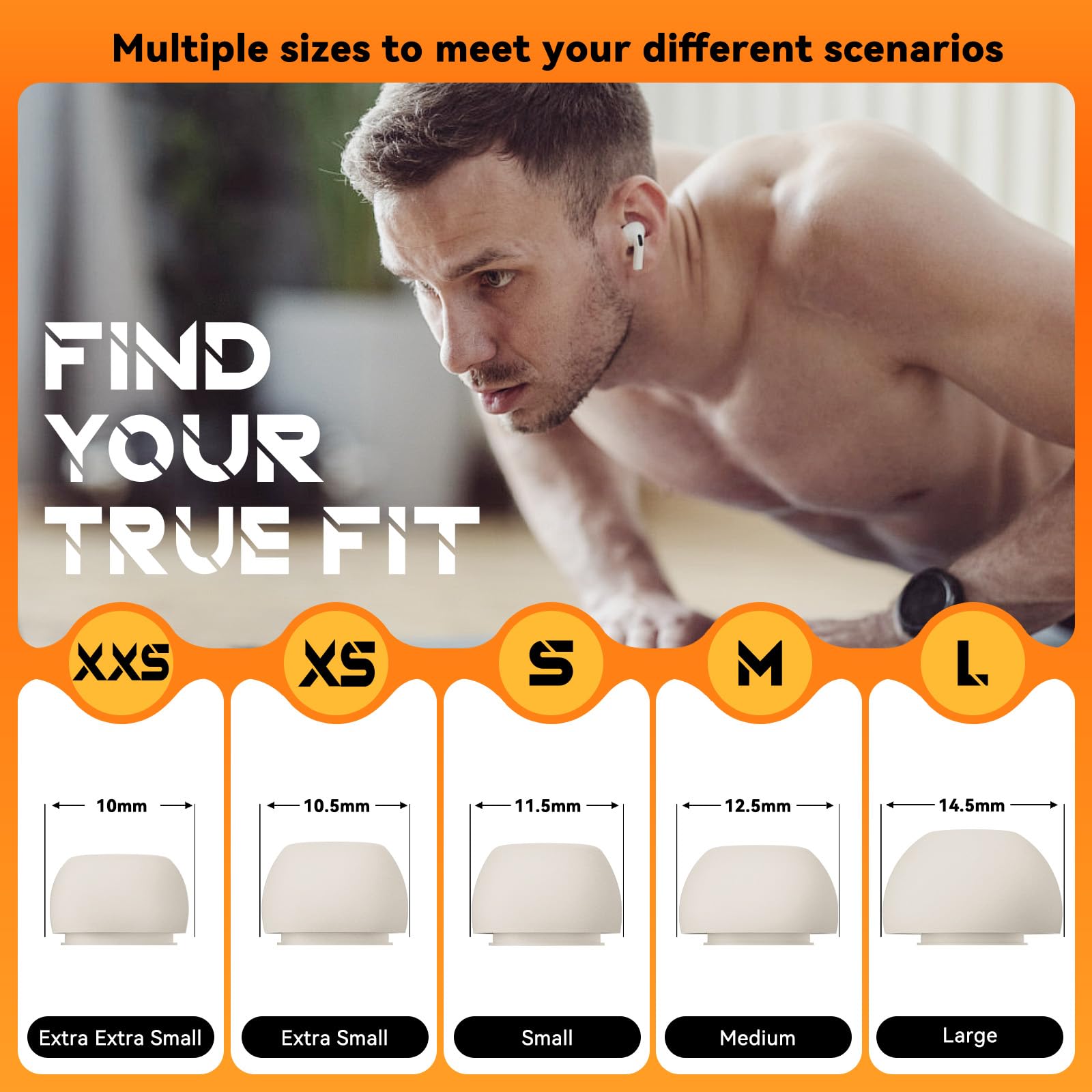 Inesore 4 Pairs Replacement Ear Tips for AirPods Pro 2nd/1st (Dark red) | with Noise Reduction Hole & Built-in dust Guard Screen,Silicone,with Portable Storage Box & Cleaner Pen,4 Size (XS/S/M/L)