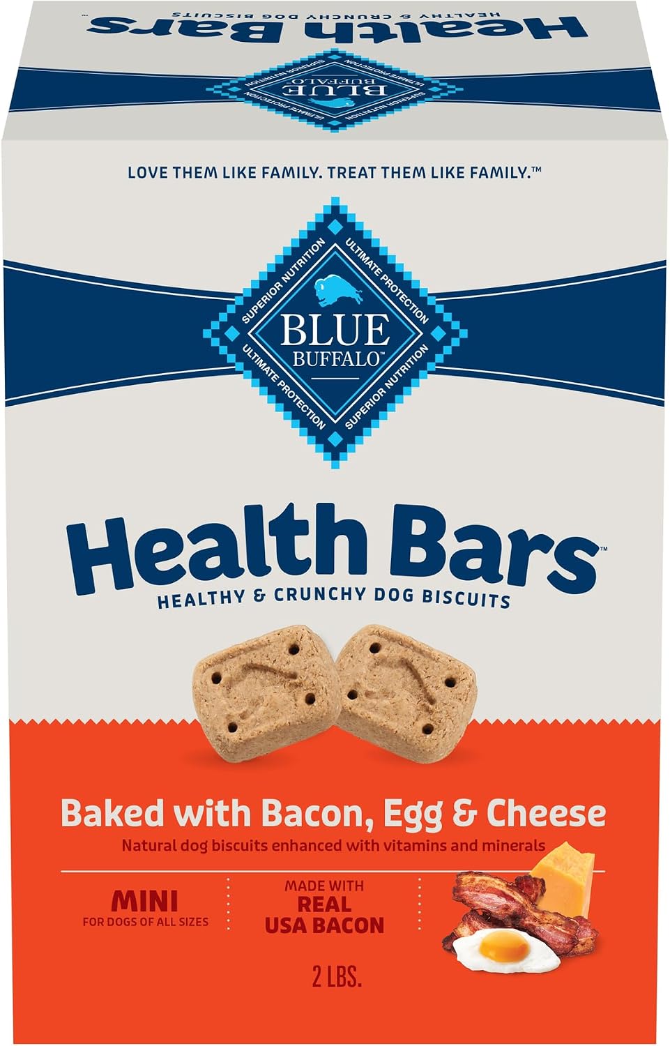 Blue Buffalo Health Bars Pumpkin & Cinnamon Dog Biscuits, 16 oz | Oven-Baked, Crunchy Texture, No Chicken By-Product, Corn, Wheat, or Soy