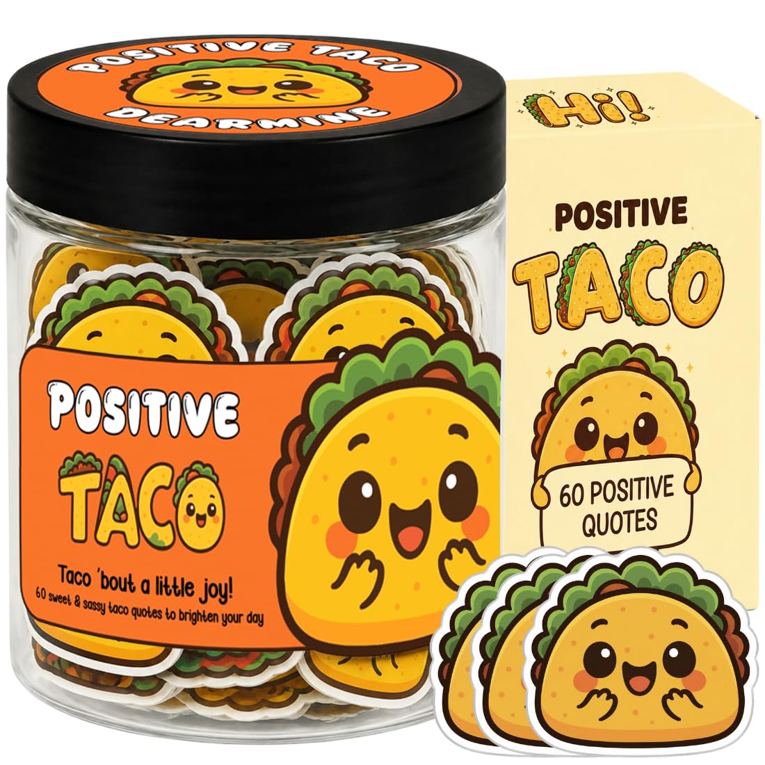 DEARMINE 60 Positive Pickle Cards Jar, Birthday Gifts for Women, Teens, Adults, Back to School Gift, White Elephant Gifts, Stocking Stuffers, Teen Girl Gifts Trendy Stuff