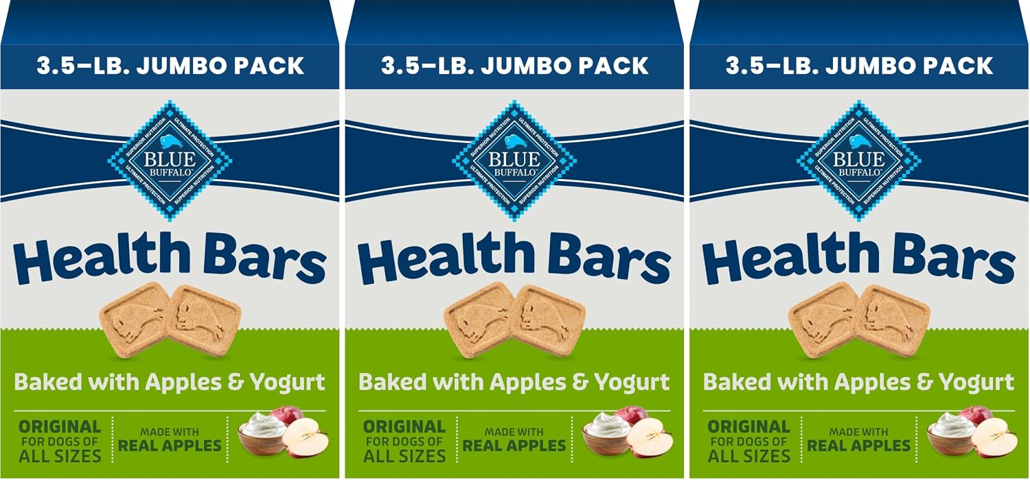 Blue Buffalo Health Bars Pumpkin & Cinnamon Dog Biscuits, 16 oz | Oven-Baked, Crunchy Texture, No Chicken By-Product, Corn, Wheat, or Soy