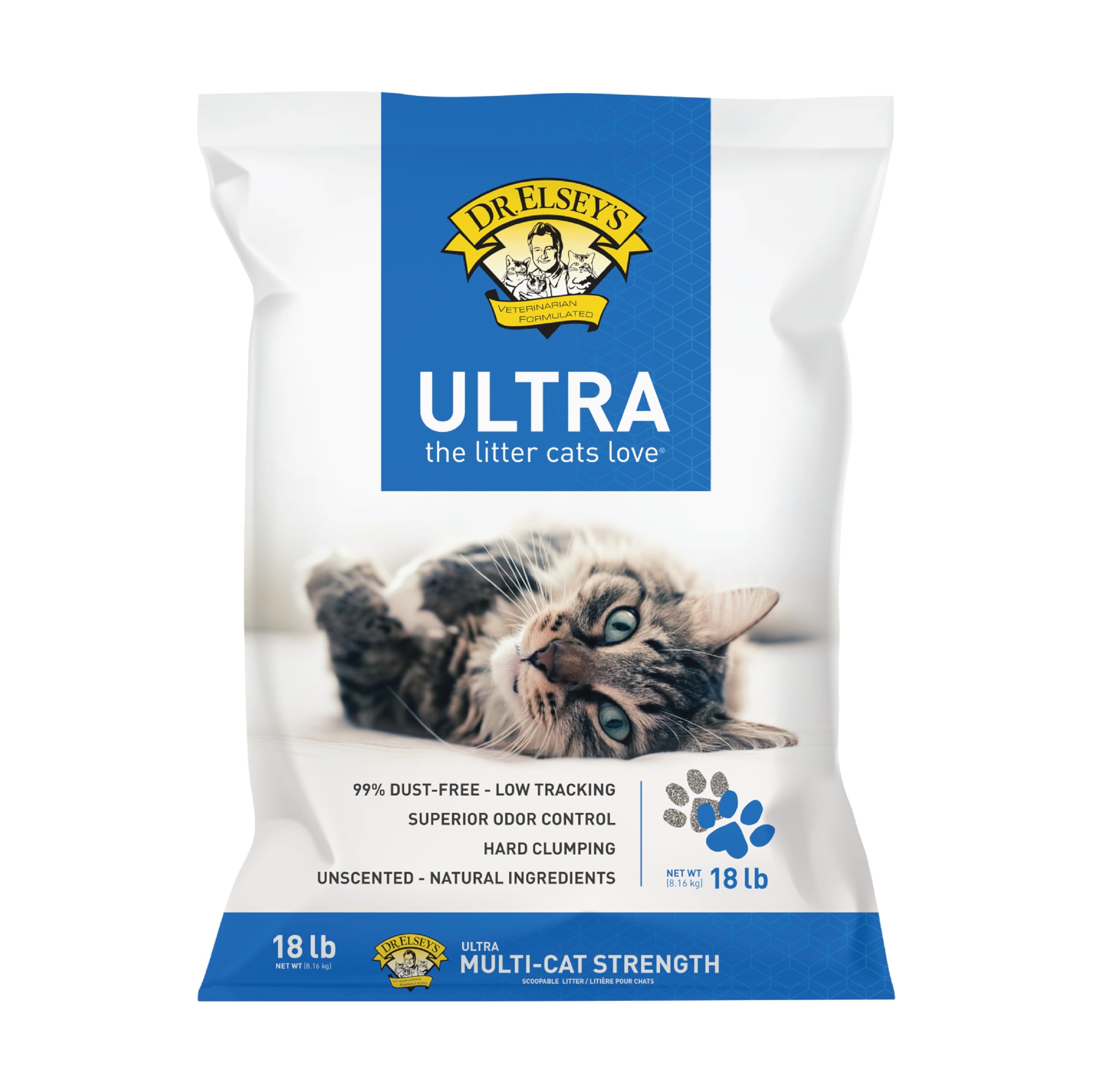 Dr. Elsey's Ultra UnScented Clumping Clay Cat Litter 40 lb. Bag