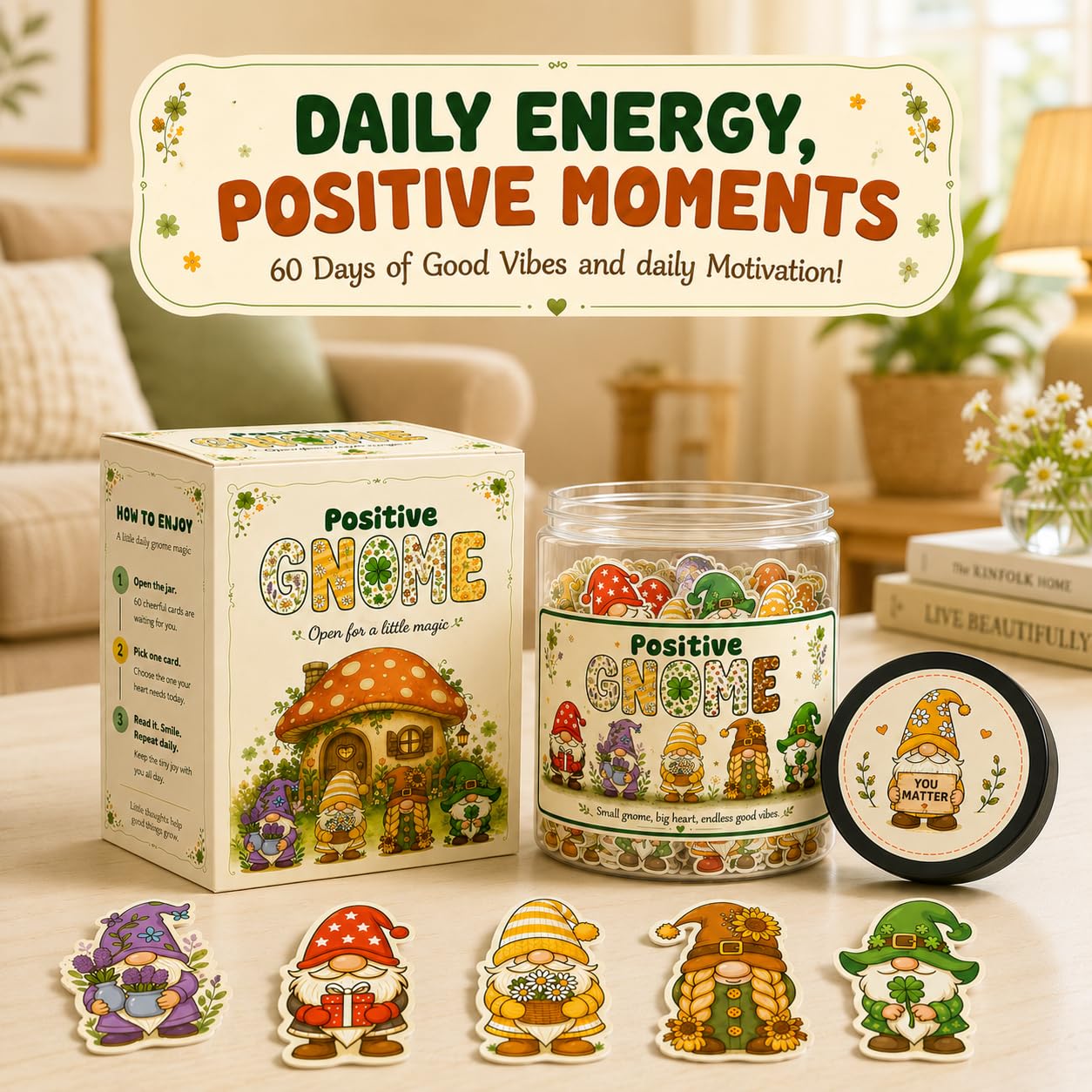 DEARMINE 60 Positive Pickle Cards Jar, Birthday Gifts for Women, Teens, Adults, Back to School Gift, White Elephant Gifts, Stocking Stuffers, Teen Girl Gifts Trendy Stuff