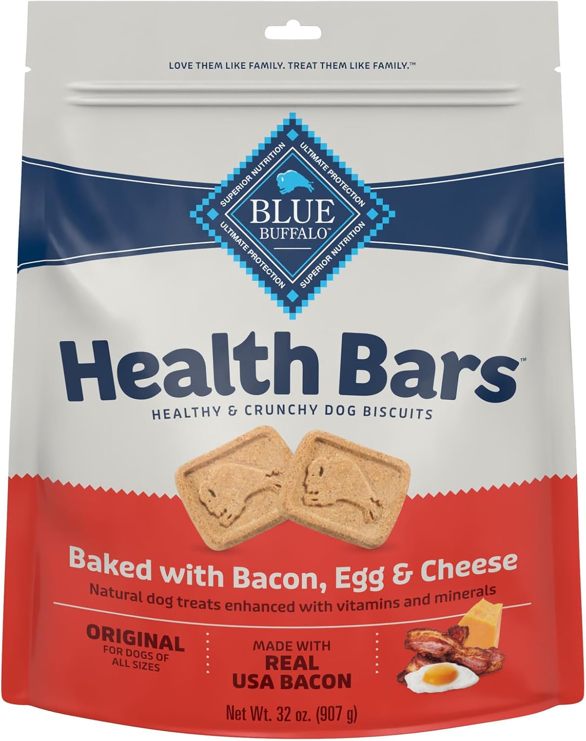 Blue Buffalo Health Bars Pumpkin & Cinnamon Dog Biscuits, 16 oz | Oven-Baked, Crunchy Texture, No Chicken By-Product, Corn, Wheat, or Soy