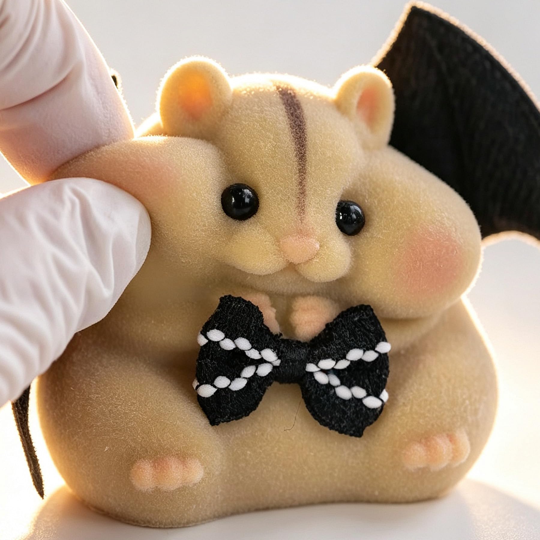 Handmade Taba Squishy Hamster Toy, Cute Squishy Stress Relief Fidget Toy | CUTE SQUEEZE Soft Non-toxic Silicone Butter Cheese Dumpling Squishy, Fuzzy Animal Sensory Toys for Kids Adults, Pink