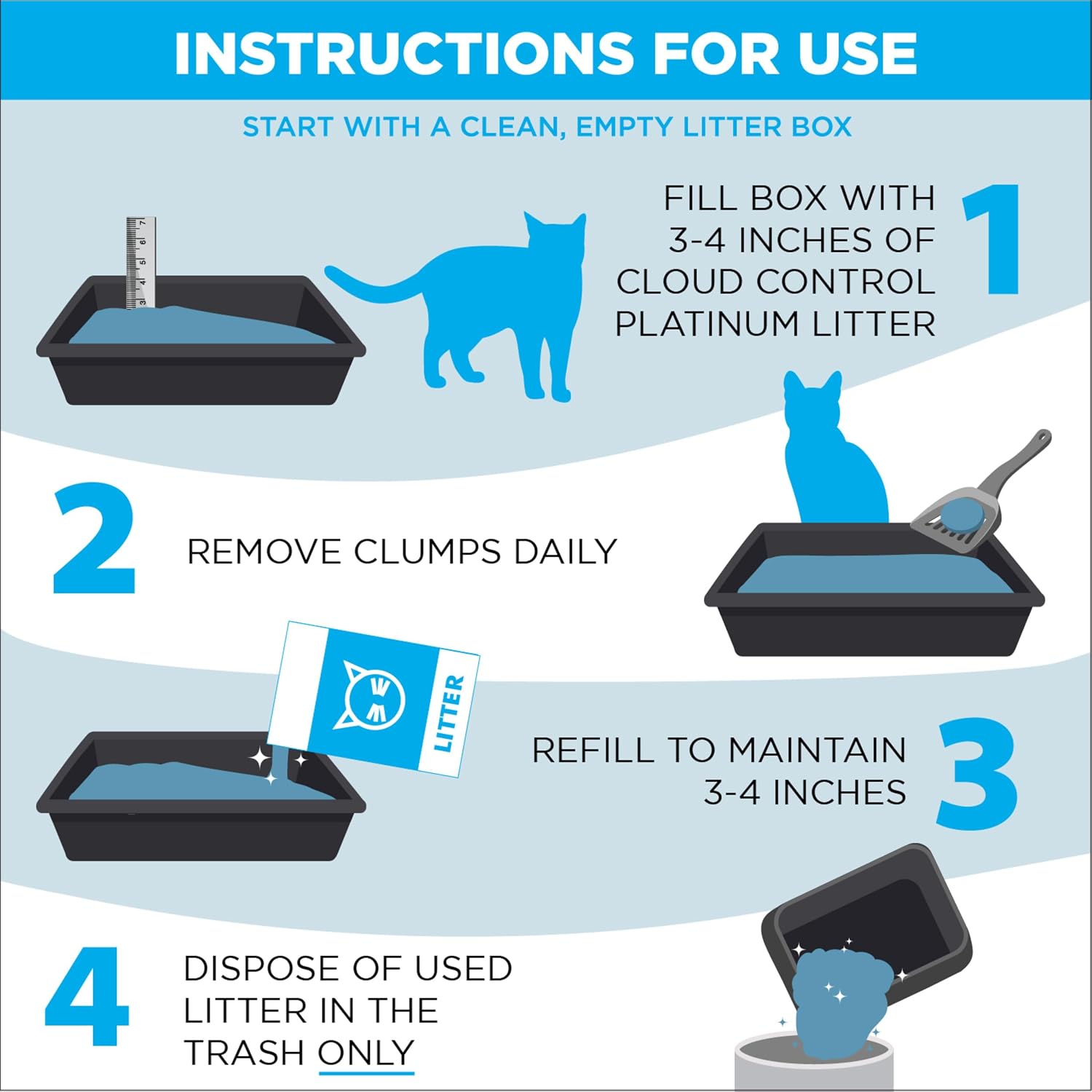 ARM & Hammer Clump & Seal Platinum Clumping Cat Litter, Online Only, 18 Lbs | Clumping Litter, Rock-Hard Clumps, Baking Soda Odor Eliminators, 14-Day Odor Control