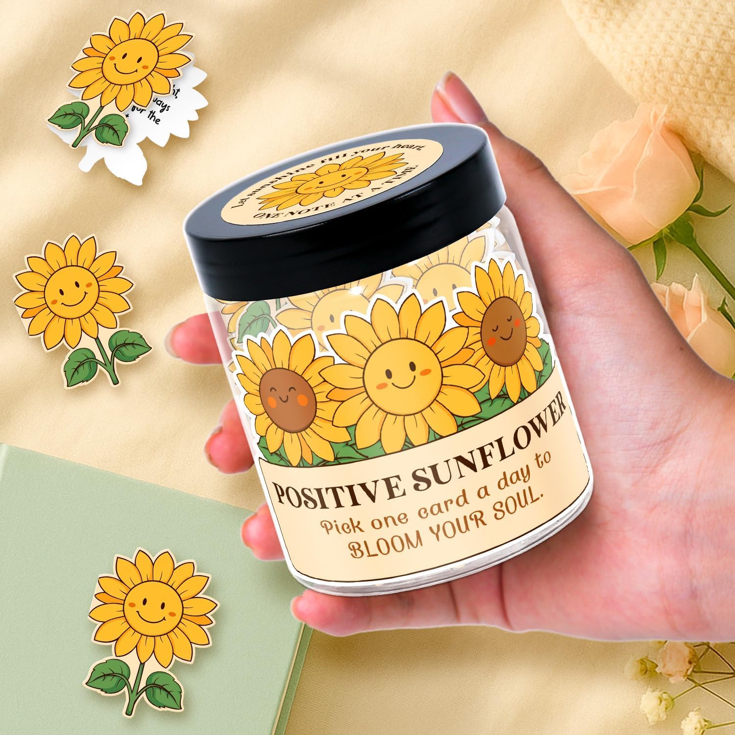DEARMINE 60 Positive Pickle Cards Jar, Birthday Gifts for Women, Teens, Adults, Back to School Gift, White Elephant Gifts, Stocking Stuffers, Teen Girl Gifts Trendy Stuff