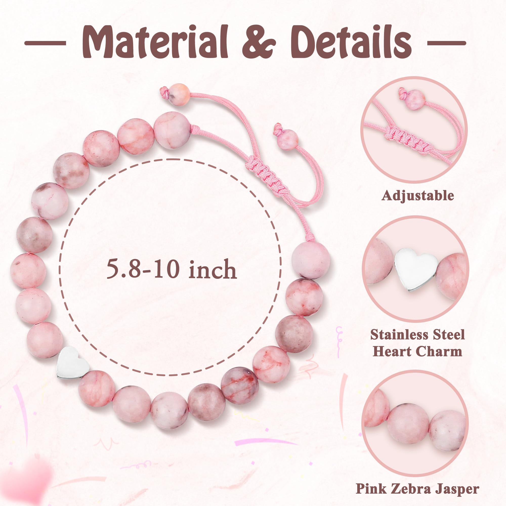 Sereney Birthday Gifts for Girls, 1-16 Year Old Girl Birthday Bracelet Gift | Adjustable Cross Pearl Beaded Bracelet, Happy Birthday Gifts for Daughter Granddaughter Niece, Handmade Link for Happy Bday