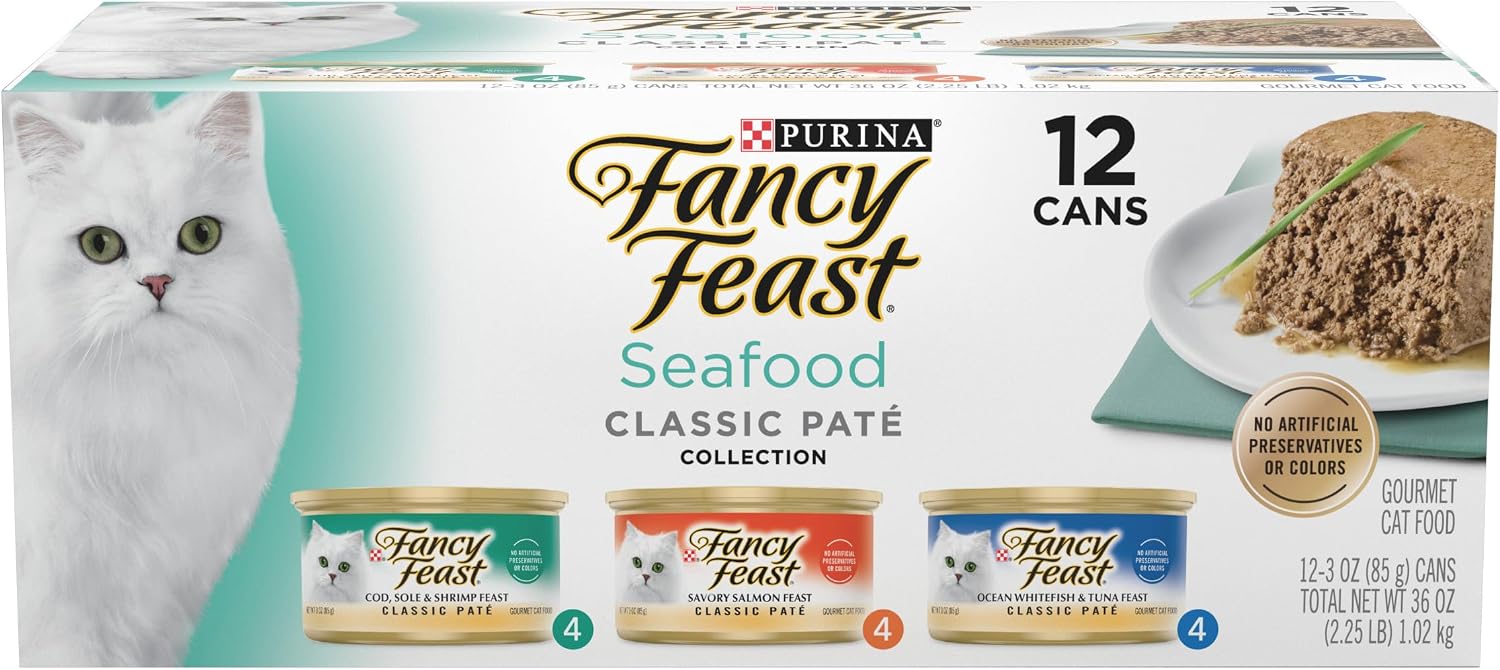 Purina Fancy Feast Gravy Lovers, Poultry & Beef Wet Cat Food, 3oz, 24-Pack | Variety Pack, grilled gourmet texture made with no artificial colors or preservatives, 100 percent complete and balanced